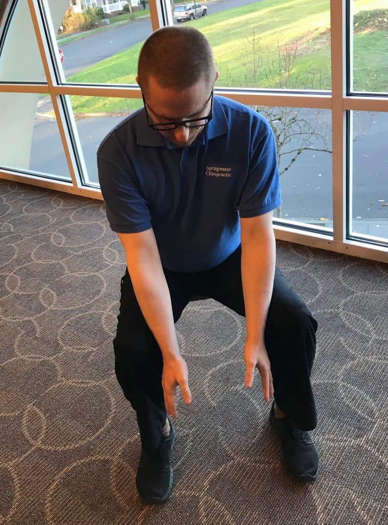 Feet shoulder width apart