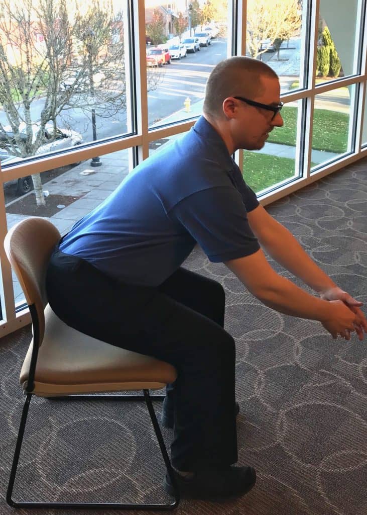 Controlled squat